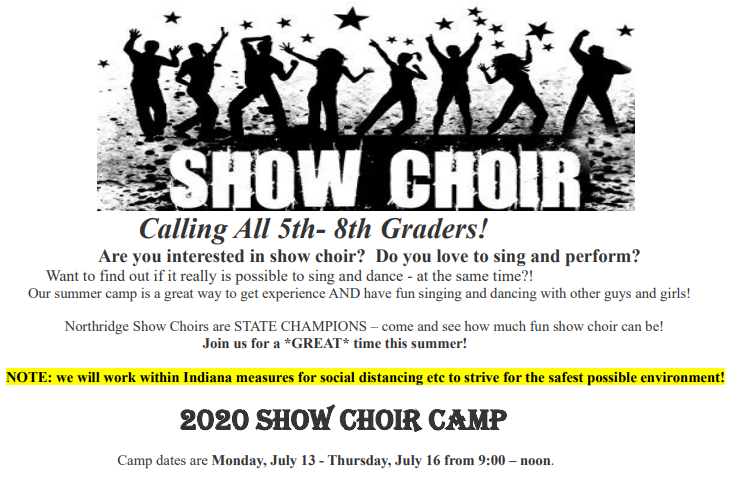 Show Choir Camp Ad